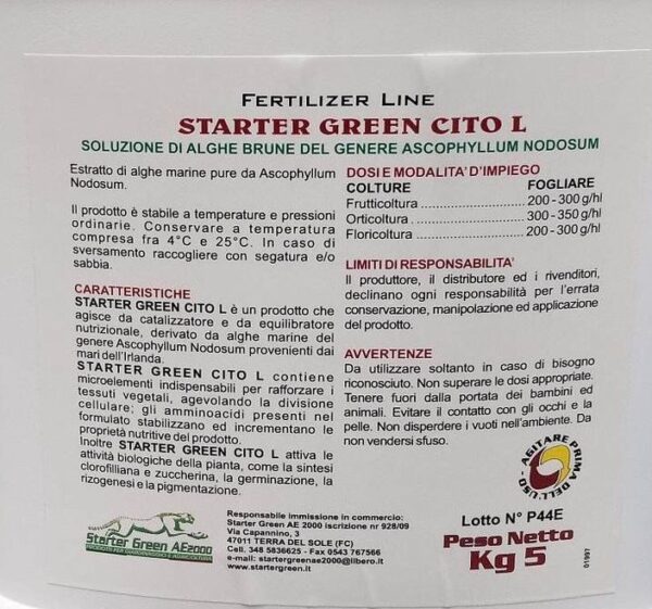 Alghe brune liquide Starter  Green Cito l    5 kg - immagine 3